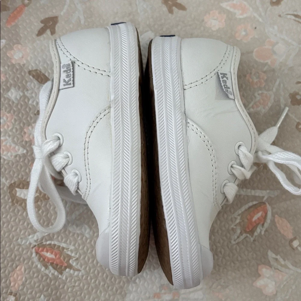 Keds Little Kids Champion Leather Lace Toe Cap Size 5.5 - Picture 5 of 9